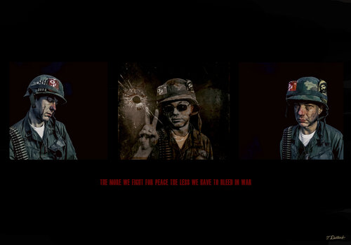 WAR & PEACE    Self portraits as an American Soldier Thomas Dellert