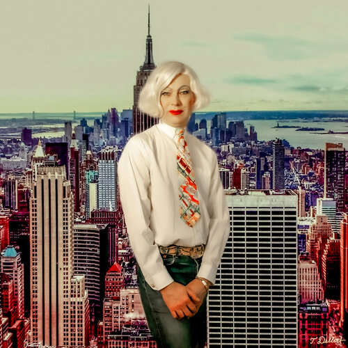 NY is Hard SEX is Harder...Andy Warhol. The artist Thomas Dellert in drag par Thomas Dellert, Photographie en vente sur Singulart
