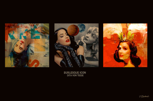 Burlesque  Icon Dita von Teese de Thomas Dellert, Impresión a la venta en Singulart