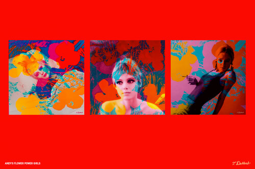 Andy's Flower Power Girls de Thomas Dellert, Impresión a la venta en Singulart