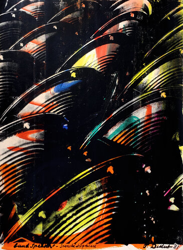 Speakers to the World .       After a photograph by Alexander Rodchenco 1920.  ONE OF A KIND de Thomas Dellert, Impresión a la venta en Singulart