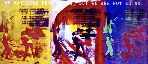 BERLIN RIOT 1953. times three de Thomas Dellert, Impresión a la venta en Singulart