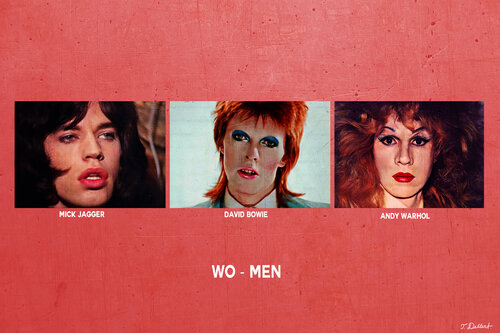 WO-MEN  Jagger- Bowie- Warhol de Thomas Dellert, Impresión a la venta en Singulart