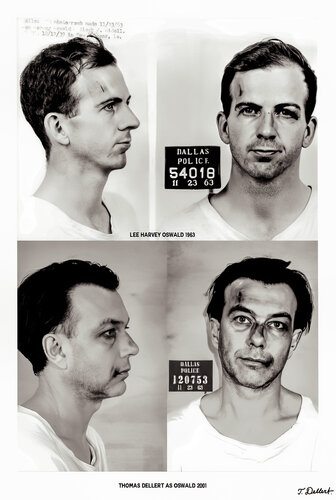 Lee Harvey Oswald 1963 and Thomas as Oswald 2001 de Thomas Dellert, Fotografía a la venta en Singulart