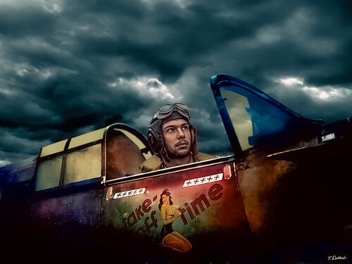 Thomas Dellert as an American WW 2 fighter pilot par Thomas Dellert, Photographie en vente sur Singulart