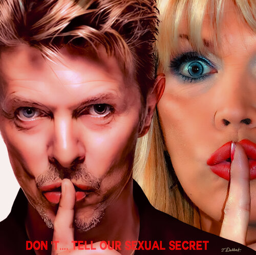 The SECRET. David Bowie & Amanda Lear by Thomas Dellert, 인쇄 for Sale on Singulart