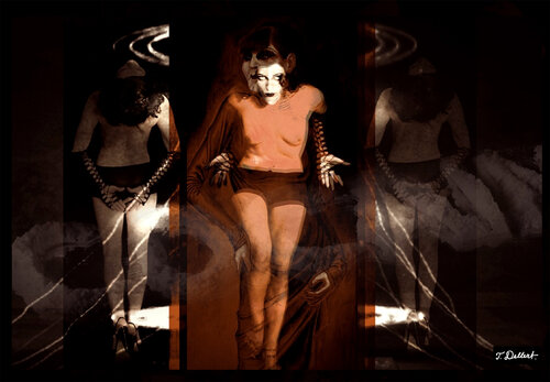 Anita Berber Weimar heroine. Photography by Thomas Dellert  Mixed media on canvas van Thomas Dellert, Fotografie te koop op Singulart