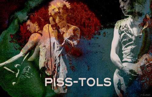 PISS-TOLS   ( made with the images of Oxidation Urination used as art by Andy Warhol  in 1978  the year Pistols broke up ) von Thomas Dellert, Digital kaufen auf Singulart