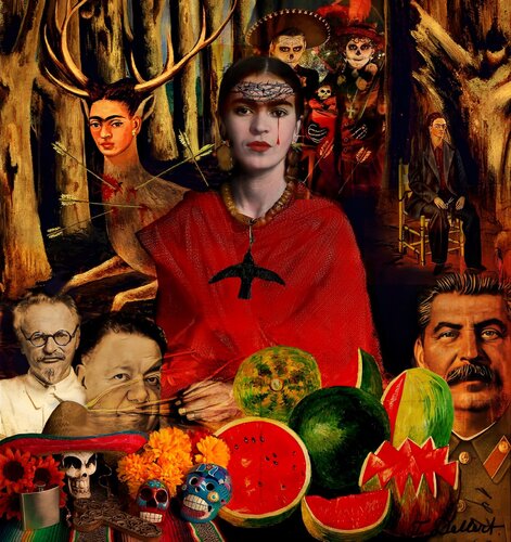 FRIDA KAHLO     the PAIN-ter by Thomas Dellert, Print for Sale on Singulart