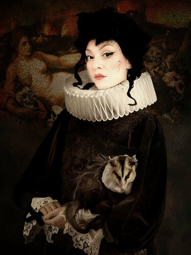 Hommage to Rembrandt  with Vava  Venezia and  Badger. par Thomas Dellert, Édition en vente sur Singulart