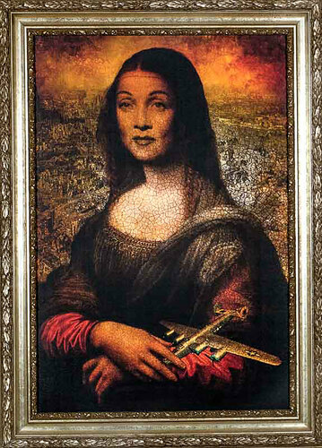 Hommage to Leonardo da Vinci titled The Dresden Madonna. ( Comes in a hand built antique wood frame made in Florence Italy ) by Thomas Dellert, Print for Sale on Singulart