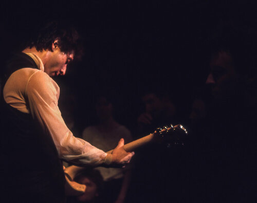 Johnny Thunders Rock Guitarist  of the Heartbreakers London Live  at Speak Easy  photo by Tommy Dollar 1975 Thomas Dellert