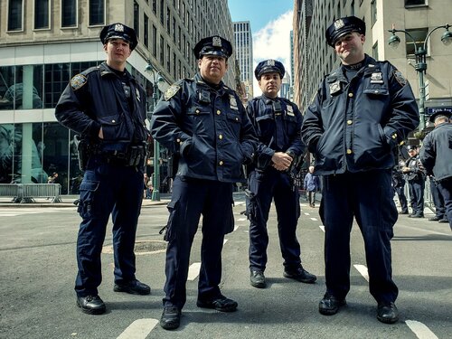 Friendly Manhattan Policemen Thomas Dellert