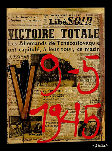 Total Victory  9th of May 1945 par Thomas Dellert, Œuvre sur papier en vente sur Singulart