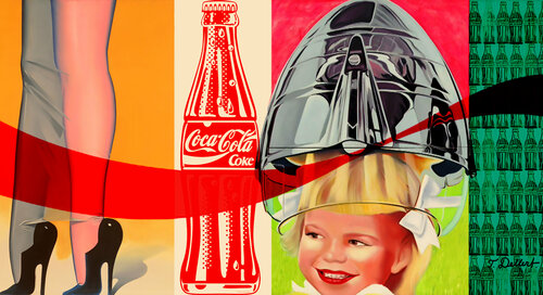 GROWING UP WITH COCA COLA           after James Rosenquist van Thomas Dellert, Afdruk te koop op Singulart