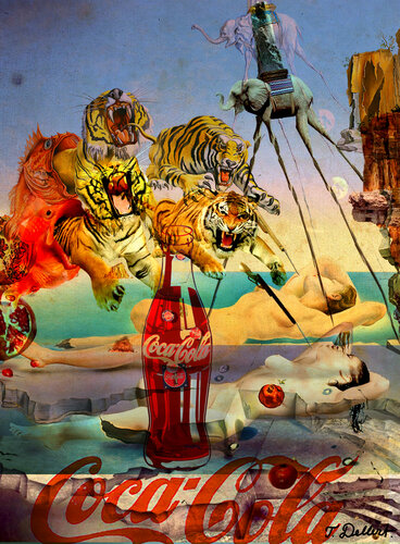 Coke is Surreal.  after a painting by Salvador Dali par Thomas Dellert, Édition en vente sur Singulart