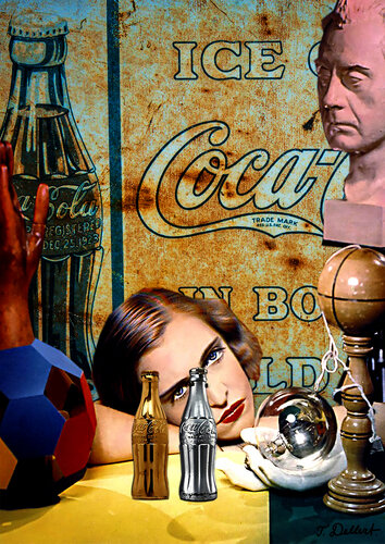 Man Ray loved Coke    after a photograph by Man Ray par Thomas Dellert, Édition en vente sur Singulart