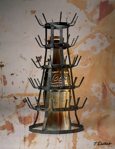 Coke Bottle Rack      after Andy Warhol and Marcel du Champ by Thomas Dellert, Print for Sale on Singulart