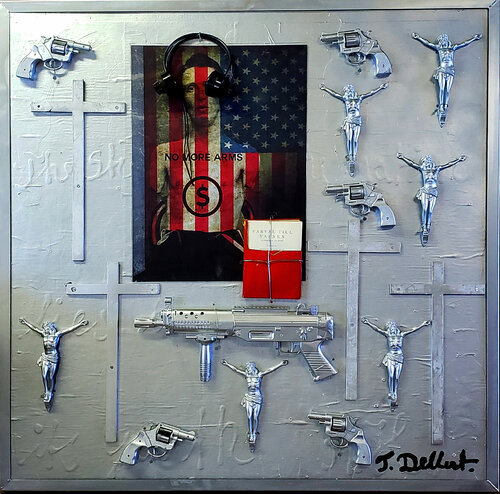 No More Arms. ( an Anti Violent Art work ) van Thomas Dellert, Schilderij te koop op Singulart