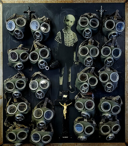 The PRESENT after a famous photograph by Diane Arbus von Thomas Dellert, Malerei kaufen auf Singulart