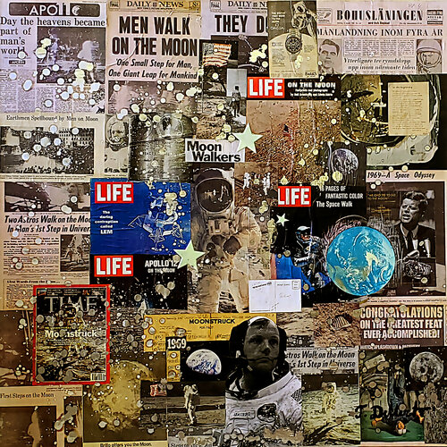 Apollo Moonlandning 1969 par Thomas Dellert, Peinture en vente sur Singulart