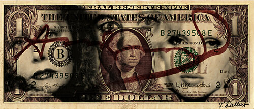 WARHOL MUSES DOLLAR    ( Ingrid Superstar - Edie Sedgwick - Candy Darling  ) par Thomas Dellert, Photographie en vente sur Singulart