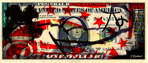 ONE WARHOL BASQUIAT DOLLAR par Thomas Dellert, Photographie en vente sur Singulart
