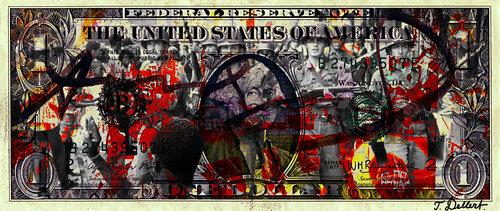 ANDY 1969 RIOT DOLLAR par Thomas Dellert, Photographie en vente sur Singulart