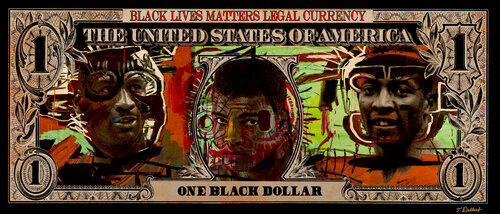 BLACK SPORT HERO DOLLAR.  ( Jordan- Ali -Owens ) par Thomas Dellert, Photographie en vente sur Singulart
