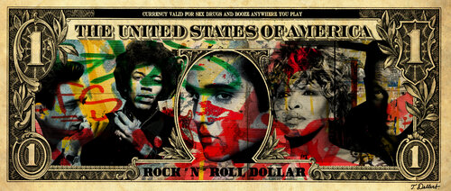 ONE ROCK N ' ROLL DOLLAR. (  Cash-Hendrix -Presley-Turner-Springsteen ) Thomas Dellert