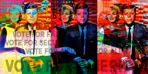 VOTE FOR AMERICA.    ( Triptych  in one ) van Thomas Dellert, Afdruk te koop op Singulart