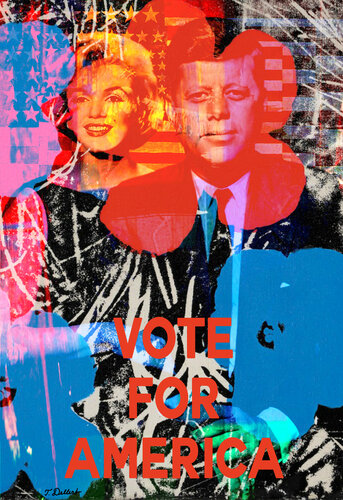 VOTE for AMERICA    ( Red White and Blue  ) by Thomas Dellert, 인쇄 for Sale on Singulart