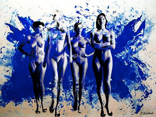 IKB Blue Girls van Thomas Dellert, Afdruk te koop op Singulart