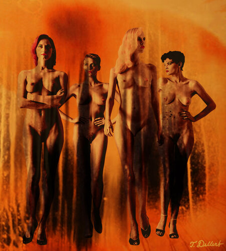 Fire Girls van Thomas Dellert, Afdruk te koop op Singulart