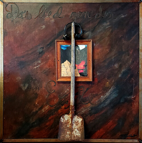 GUSTAF MAHLER   das lied von der Erde  - Oil Painting burnt on raw canvas par Thomas Dellert, Peinture en vente sur Singulart