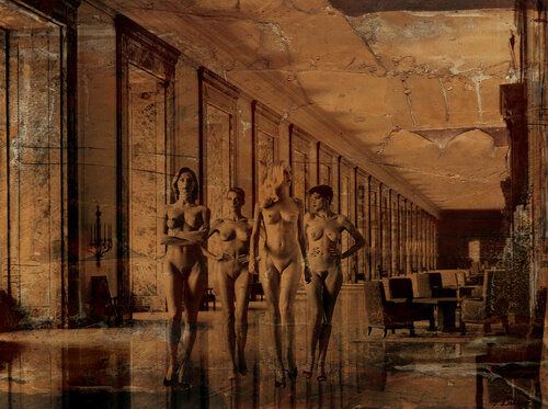 Naked in Alberts Reich Chancellery par Thomas Dellert, Photographie en vente sur Singulart