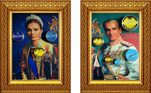 The Iranian Royal Caviar Portraits          only sold together as one work .   On Museum canvas   Framed  in a Simmular  frame to the one on the photo von Thomas Dellert, Digital kaufen auf Singulart