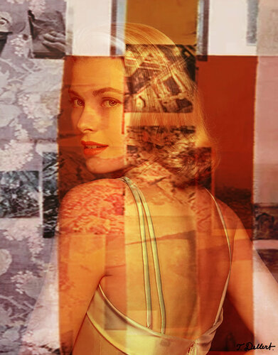 Grace Kelly  Princess of Monaco    ( part of the American Dream series ) van Thomas Dellert, Afdruk te koop op Singulart