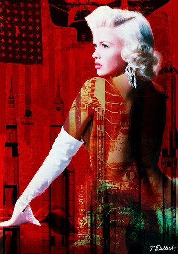 Rocket Girl Jayne         ( part of the portrait series The American Dream ) di Thomas Dellert, Stampa in vendita su Singulart