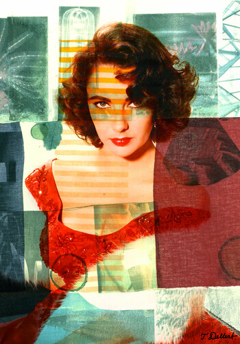 Liz and Rauschenberg            ( part of the portrait series The American Dream ) by Thomas Dellert, 인쇄 for Sale on Singulart