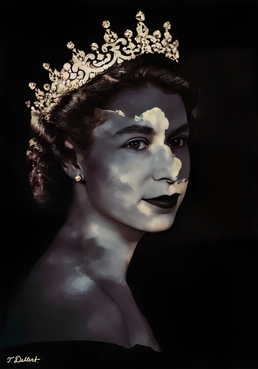 Queen Elizabeth the second   in Heaven         ( Portrait ten ) Thomas Dellert