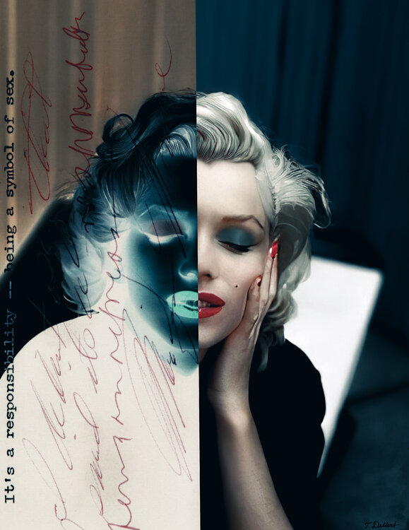 SEX symbol Marilyn Monroe Miller. ( Blue version ) Thomas Dellert