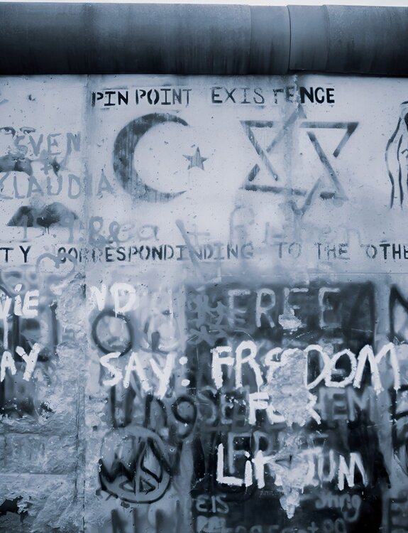 Coexist and Peace by the Berlin Wall 1989 Thomas Dellert