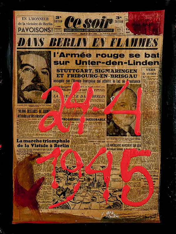 Victory over Nazi Germany 1945  Original  Front Page Thomas Dellert