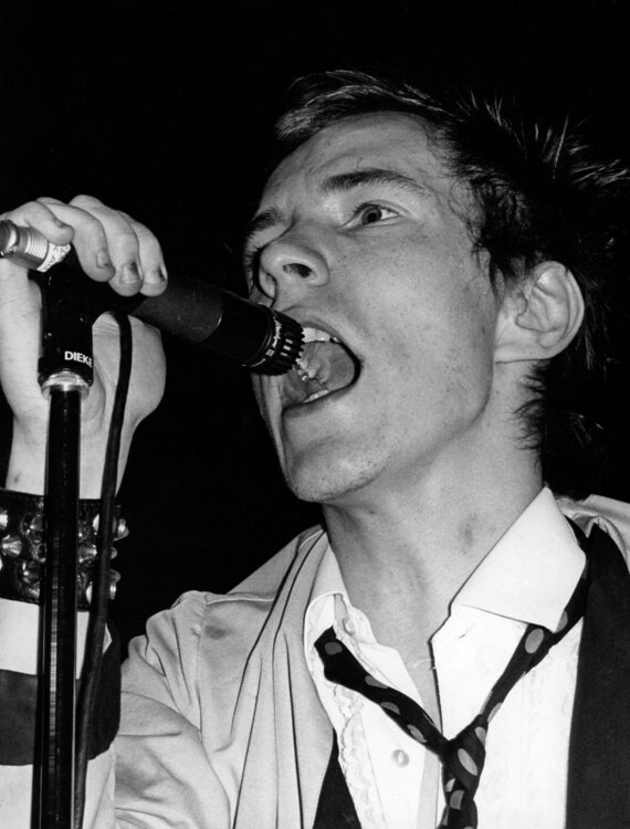 Rotten Live on stage in Stockholm 1977  Photo by Tommy Dollar Thomas Dellert