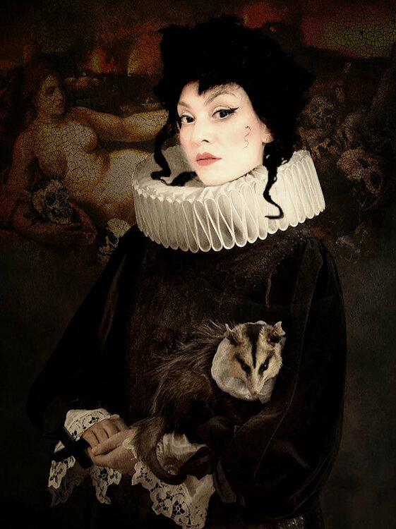 Hommage to Rembrandt  with Vava  Venezia and  Badger. Thomas Dellert
