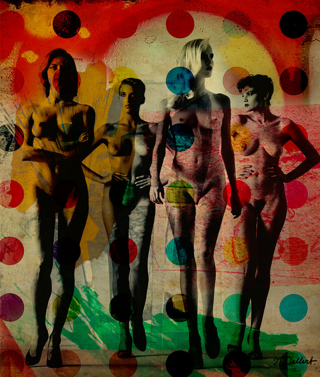 Pop Art Girls   ( homage to  Damien Hirst , grafitti artists world wide and Helmut Newton ) Thomas Dellert