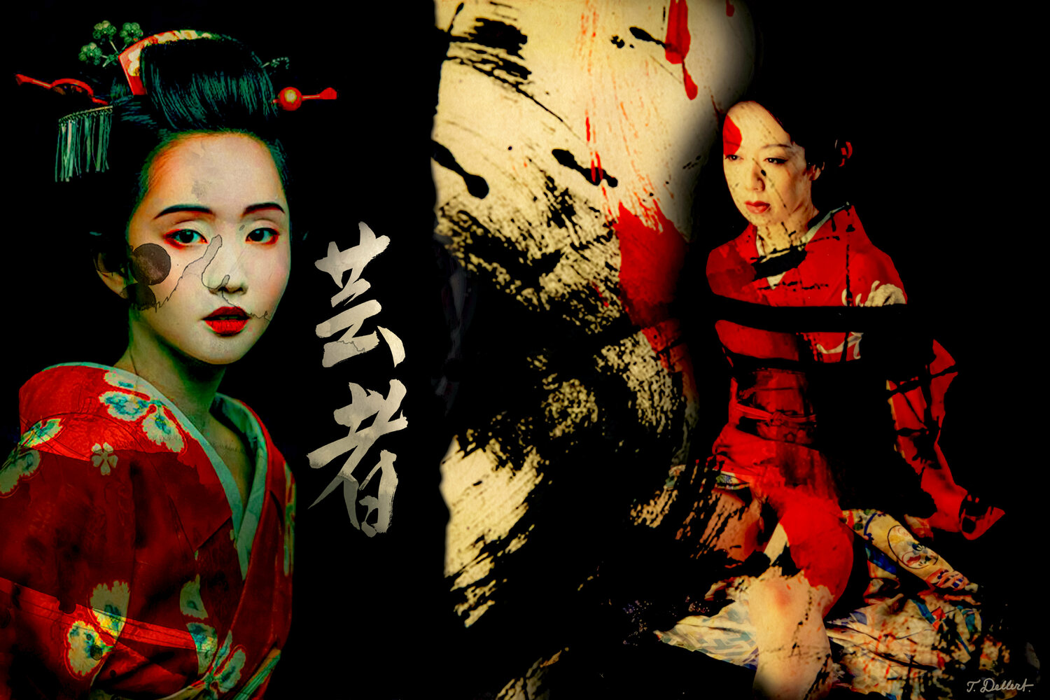 Geishas in Red Kimonos Thomas Dellert