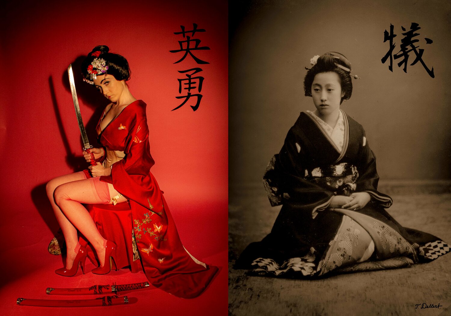 Geishas now and then. Original Photo by Thomas Dellert Thomas Dellert Fotografie zu verkaufen