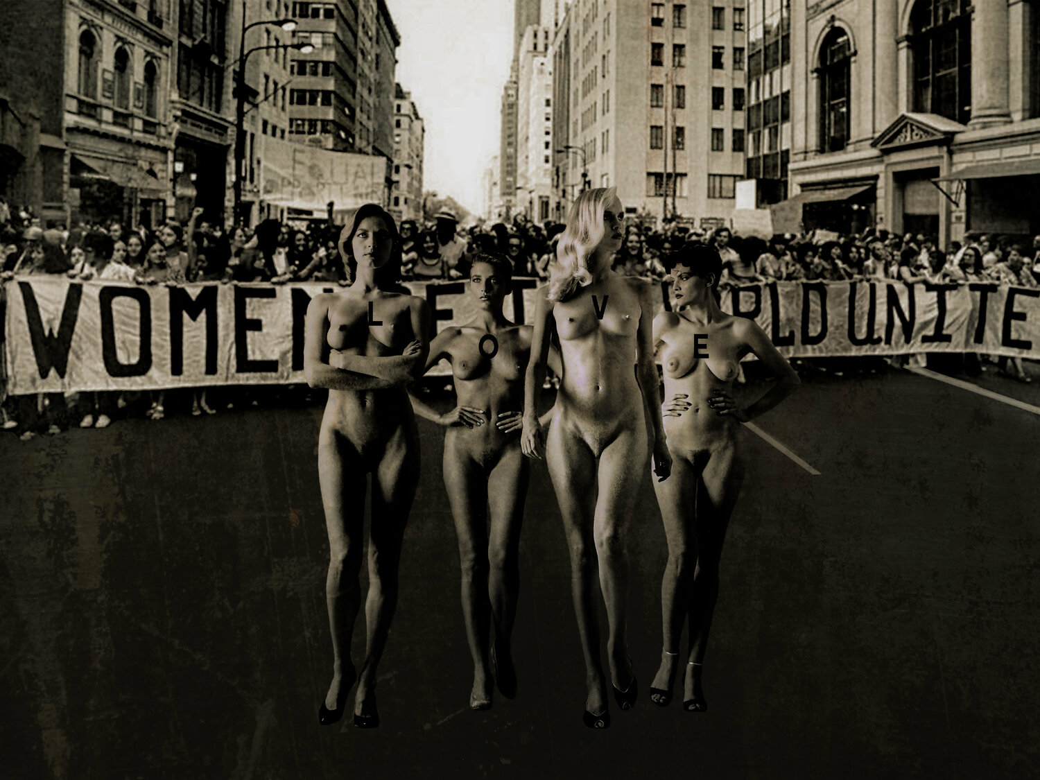Naked Women Unite for Love Thomas Dellert